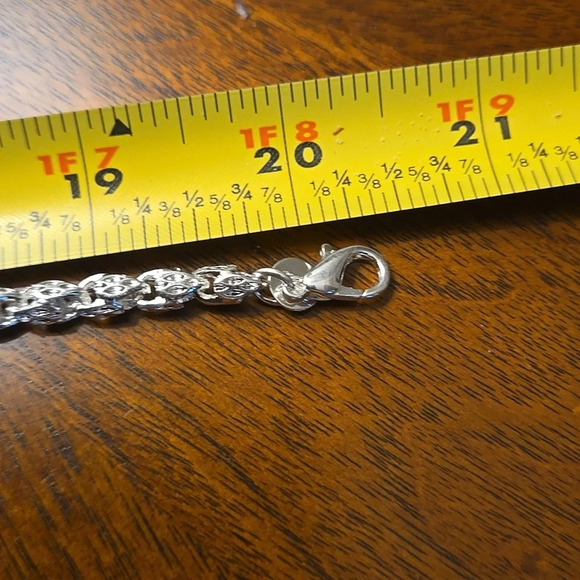 NWT 925 Sterling Silver Snake Bone Chain Necklace - Hypoallergenic, Nickel-free - Picture 6 of 7